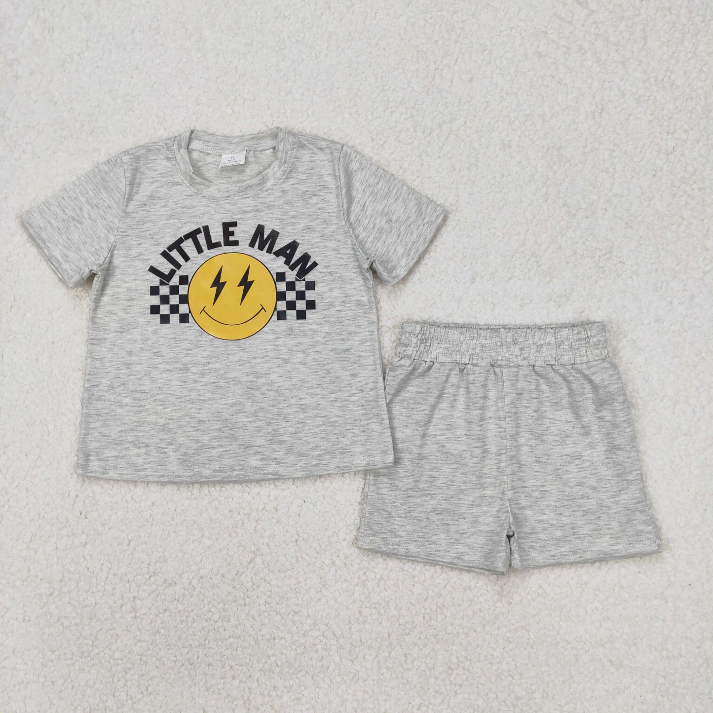 BSSO1303 Boys LITTLE MAN shorts outfits vinyl