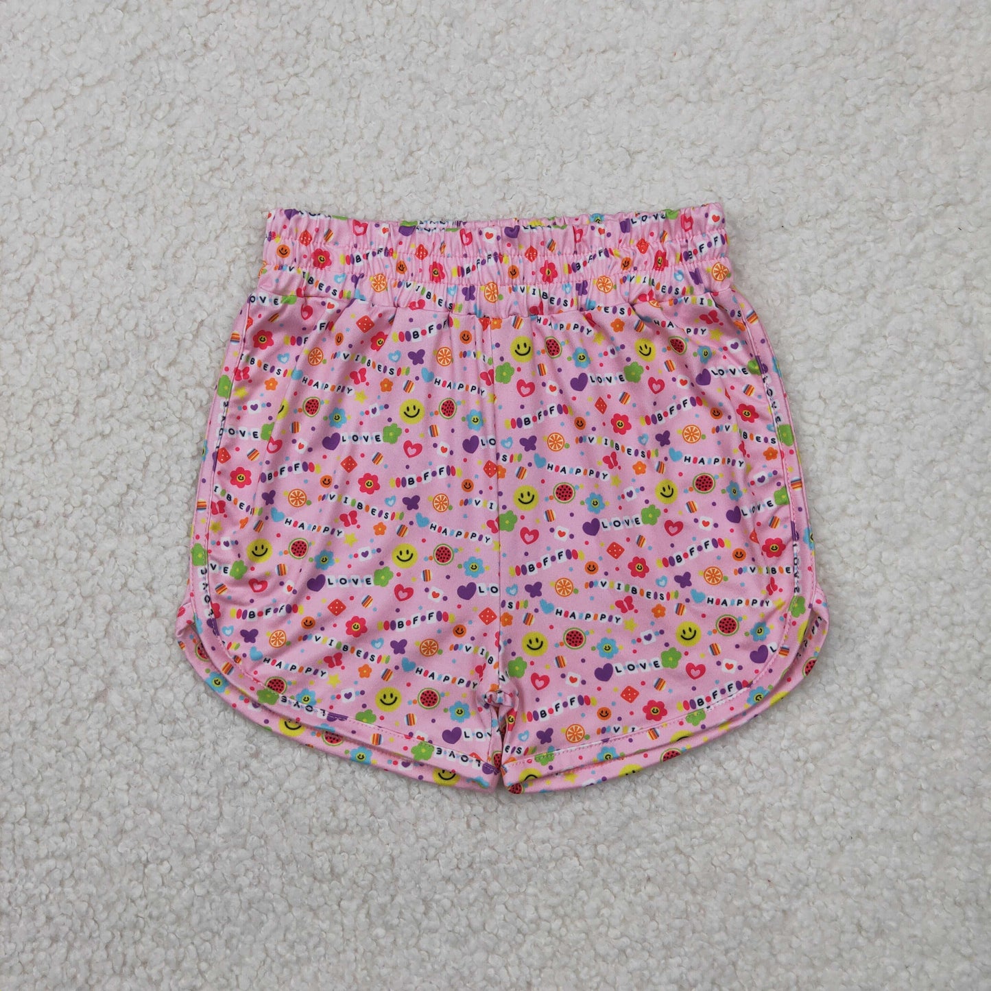 SS0484 baby girls pink shorts