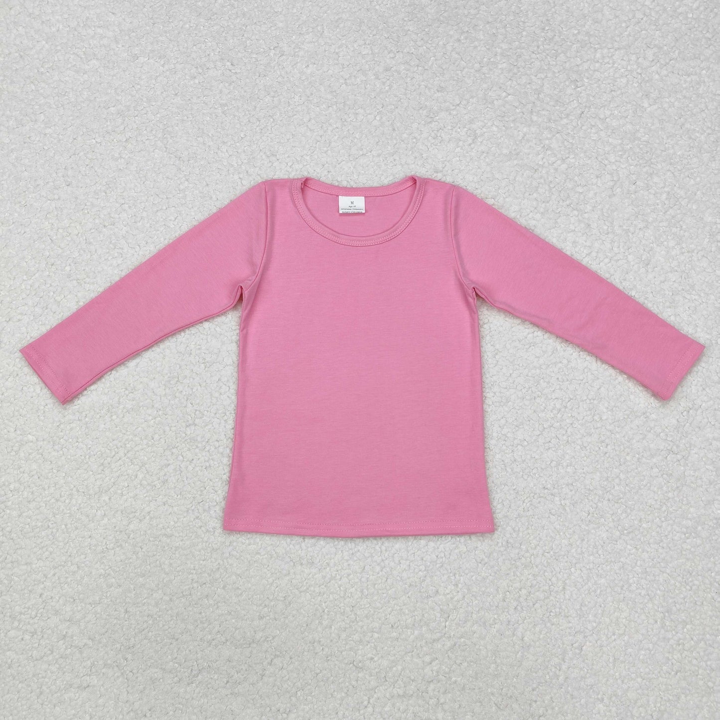 GT0781 baby girls pink long sleeves top