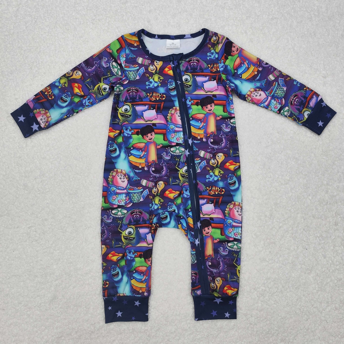 LR2164 Baby moster zipper romper