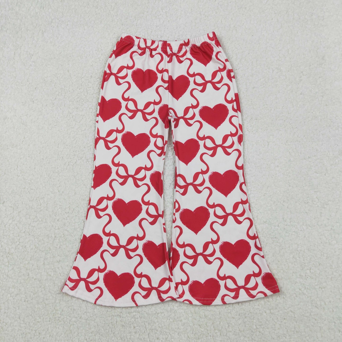 P0895 baby girls Valentine red long pant