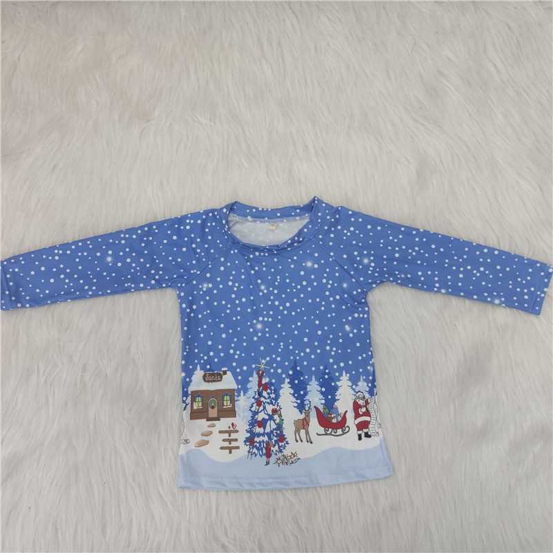 1.99 6 A1-16 Boys Christmas blue tops
