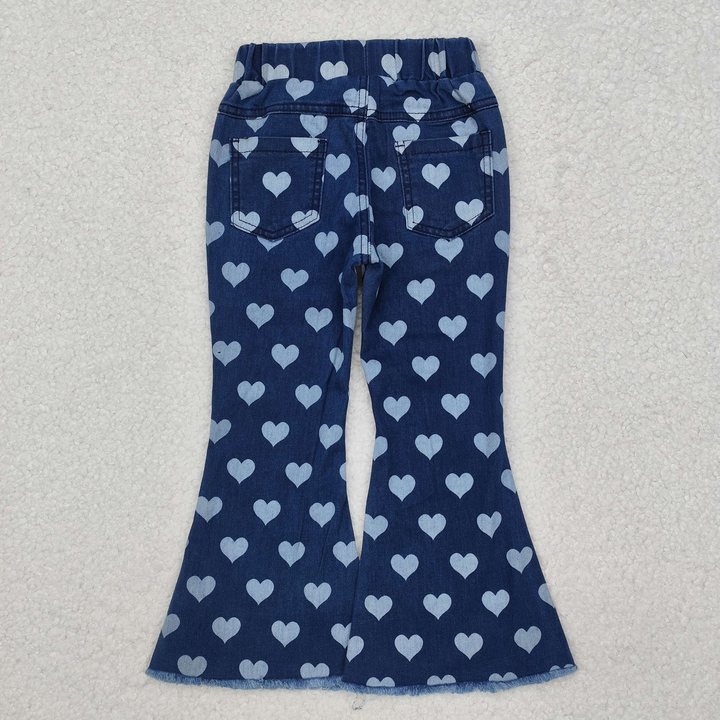 P0333 Girls love heart navy Jeans