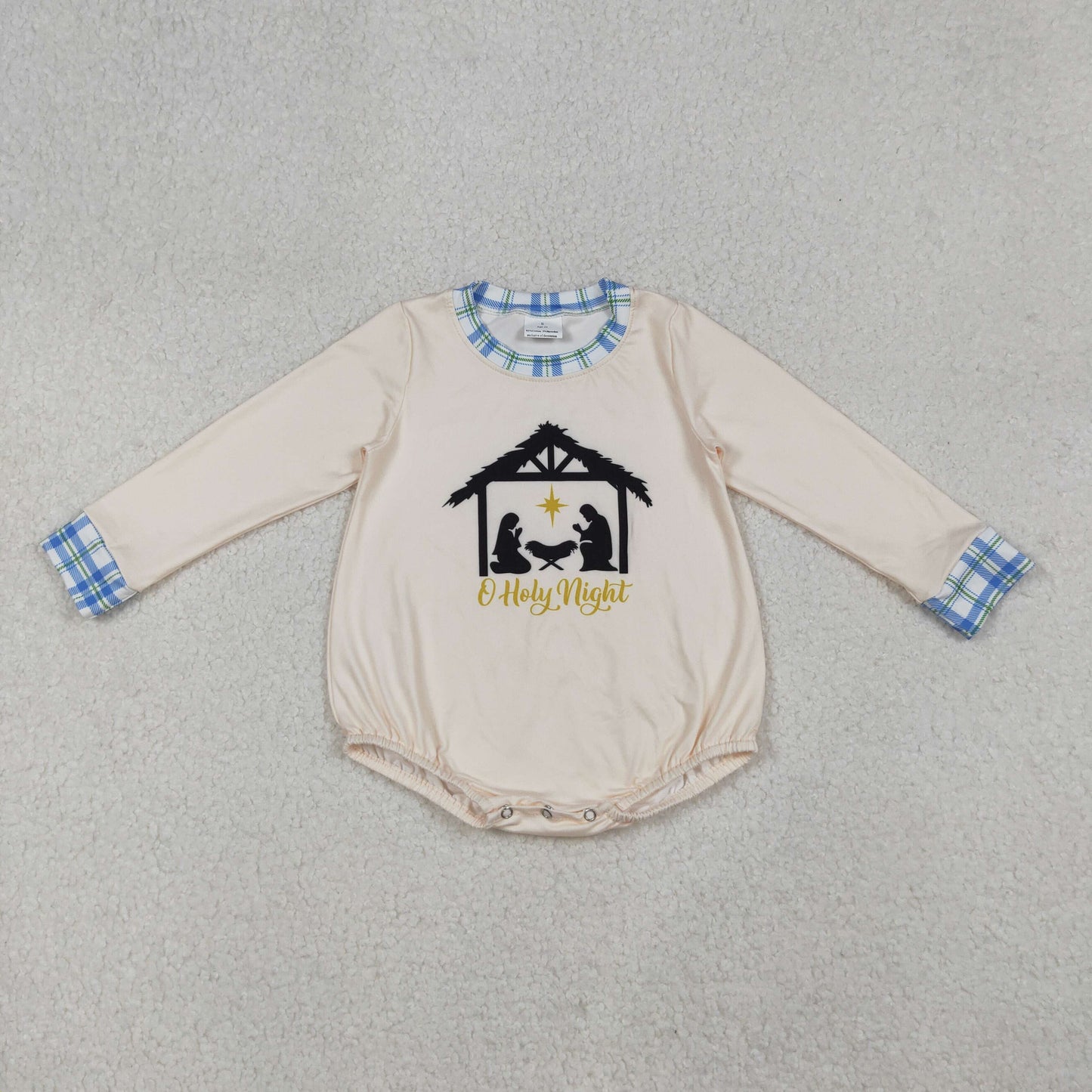 LR2292 baby boys Easter long sleeve romper