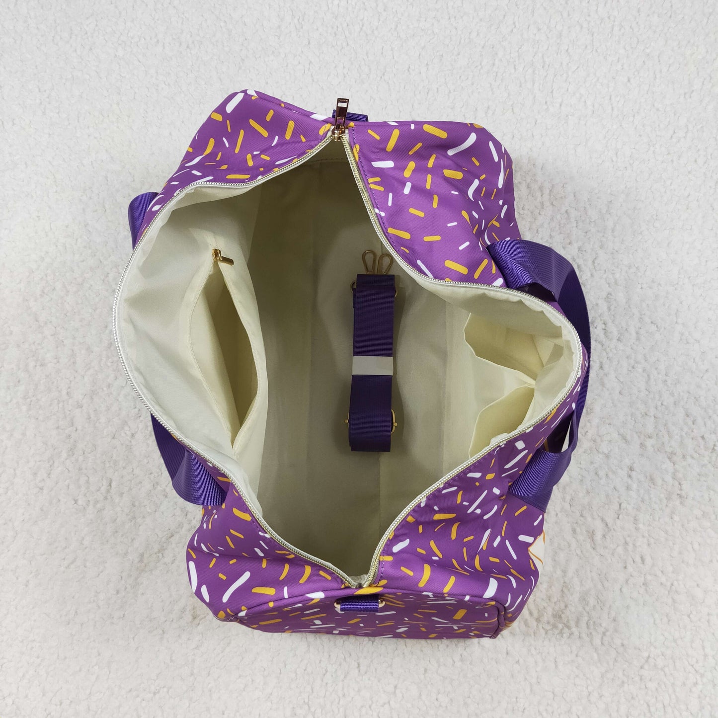 BA0321 purple icecream Duffle Bag 18.5x11.2x7.9 inches