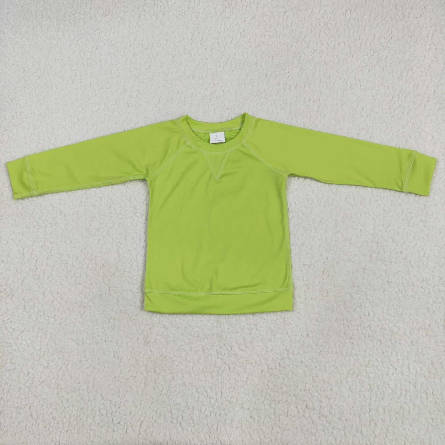 GT0971 Girls green long short sleeve top yoga