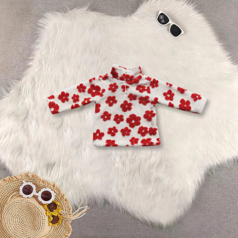 Matching Baby girls colorful flower zipper coat