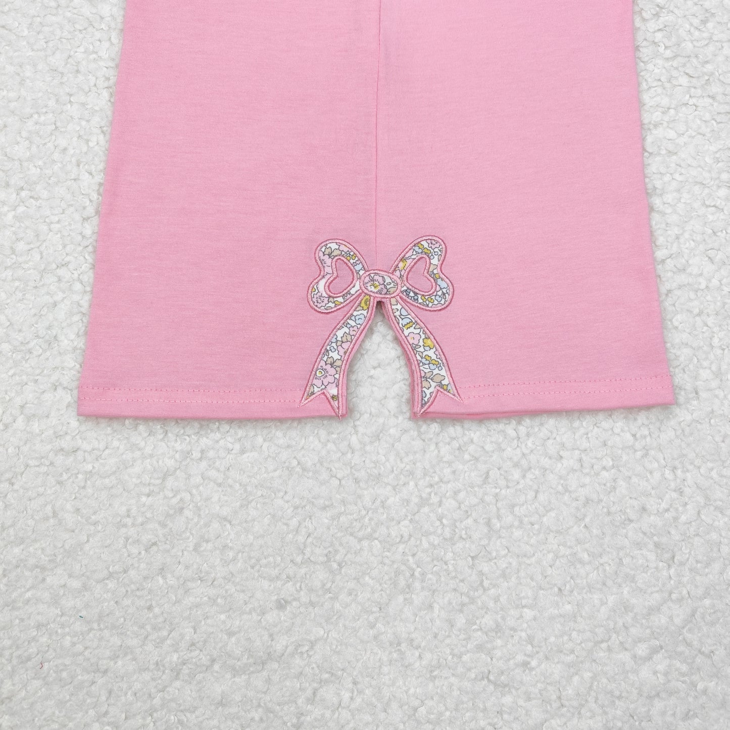 GT0872 baby girl long sleeve pink top both sides embroidery