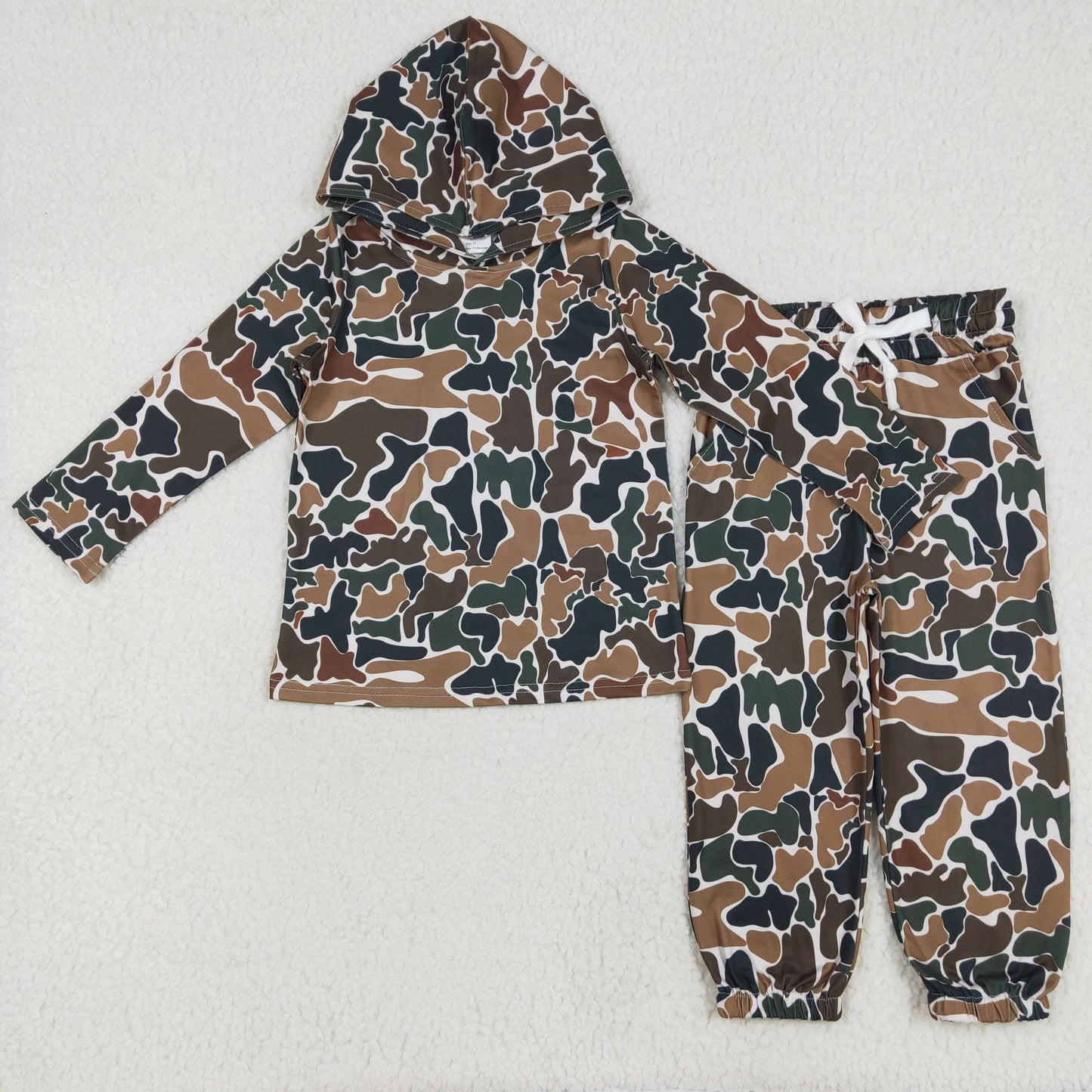 BLP1063 baby Boys brown camo hoodie outfits