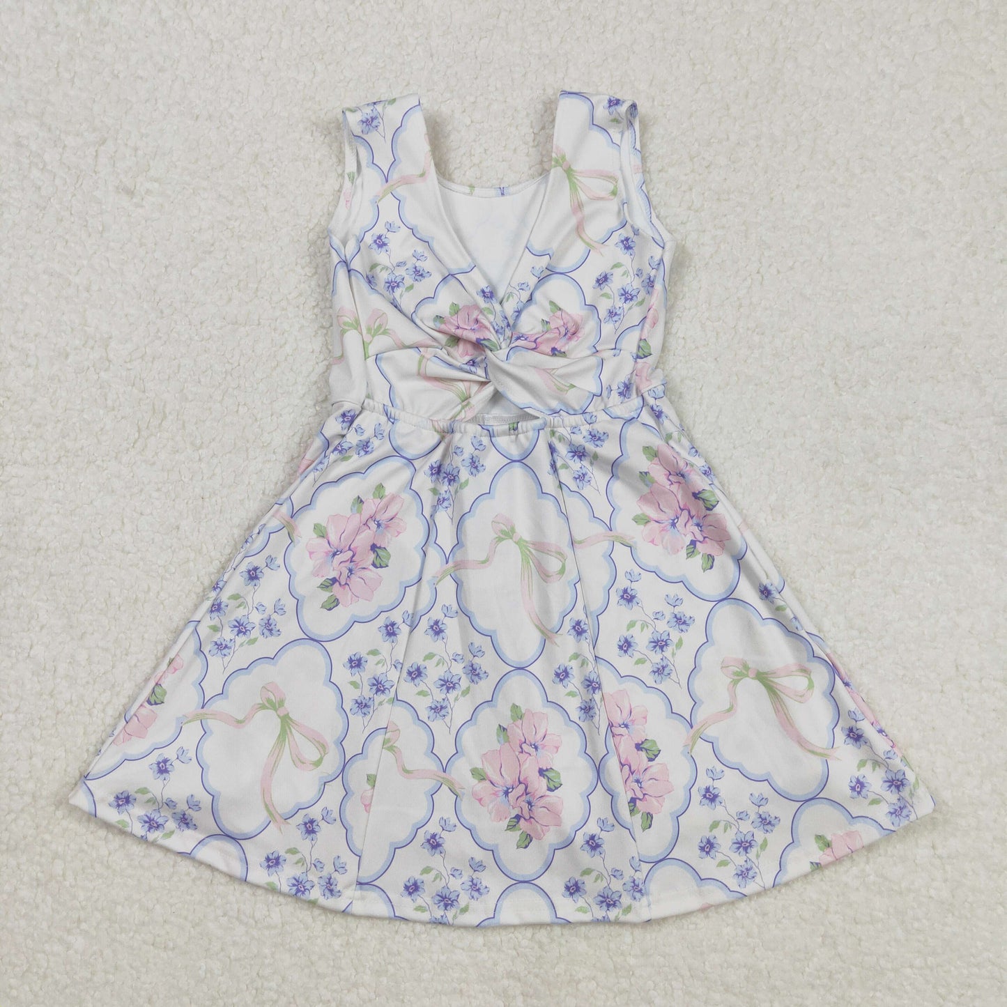 GSD1864 baby Girls blue sleeveless yoga Dress