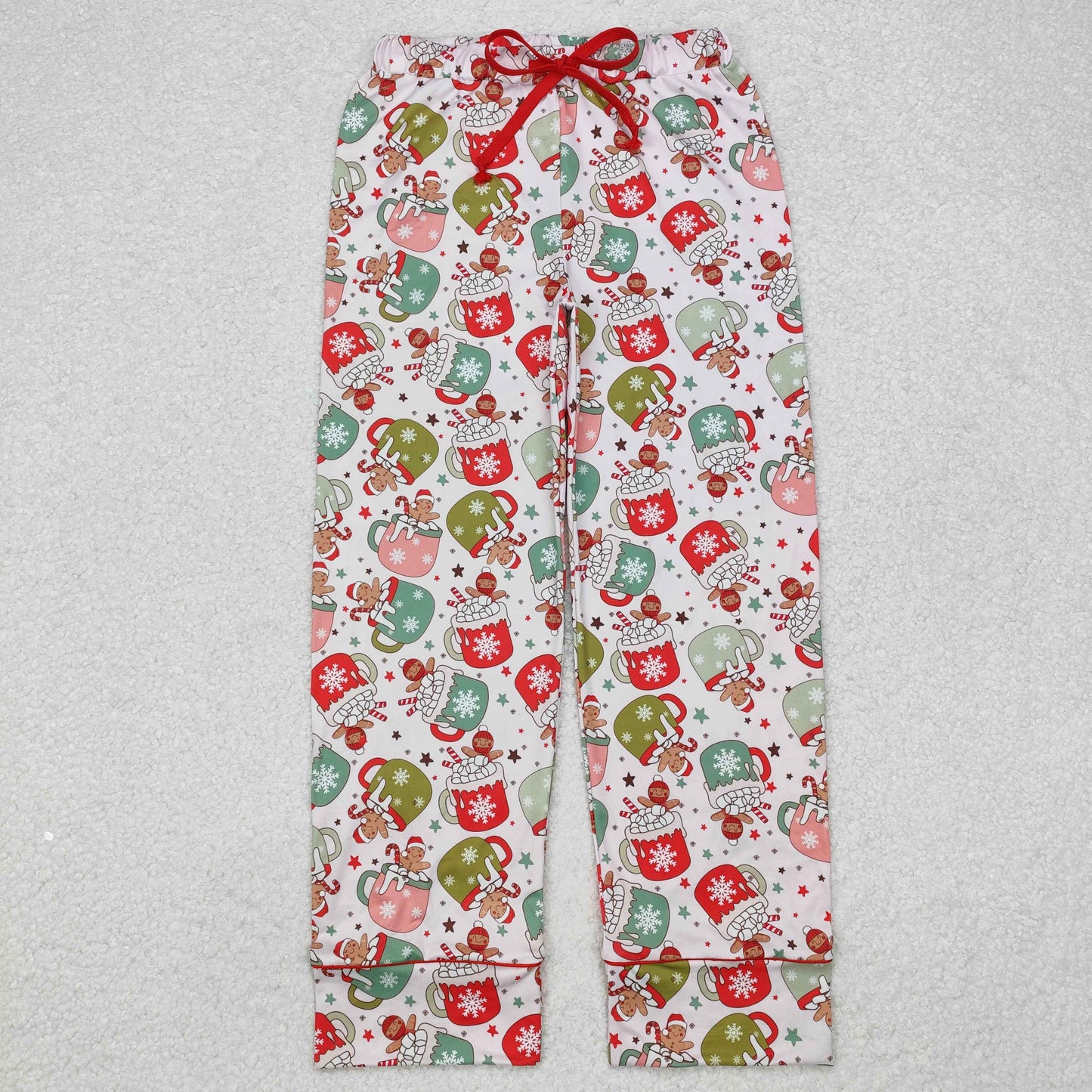 P0601 Christmas gingerbread cup adult long pants