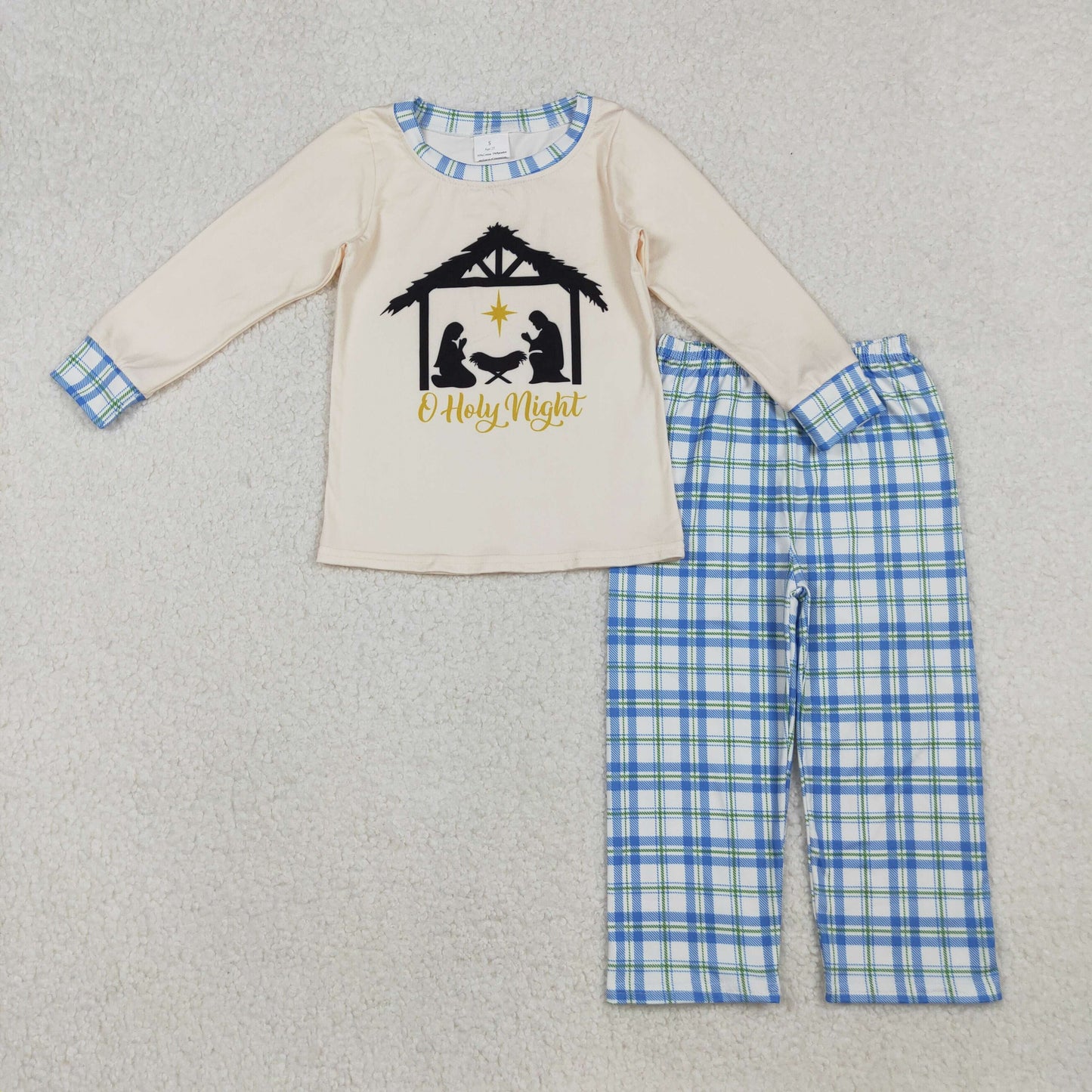 BLP1100 baby Boys Easter blue checkered outfits