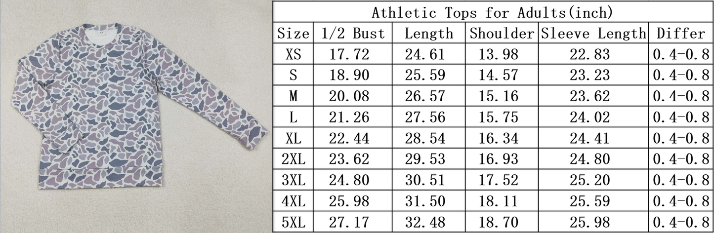 Matching Adult women camo Long Sleeve Tops yoga