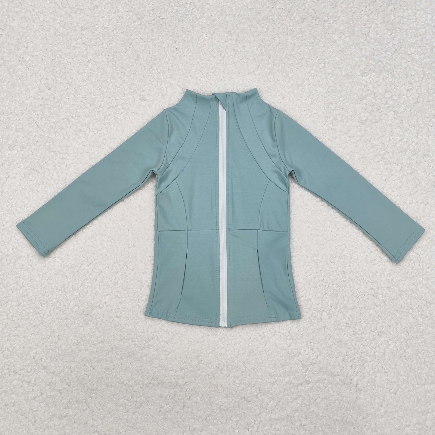 GT0682 baby girls green yoga zipper coat