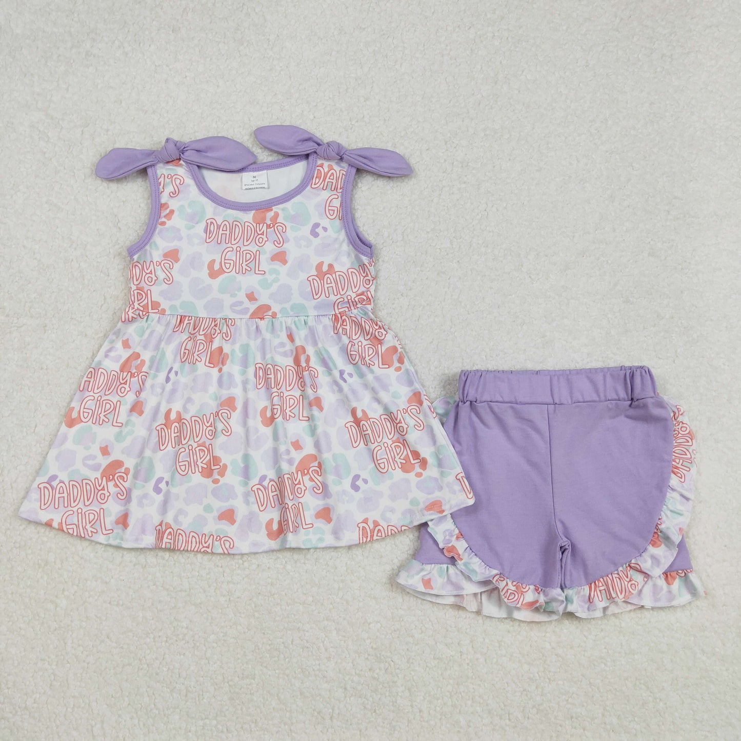 GSSO2010 girls blue DADDY'S GIRL purple shorts outfits