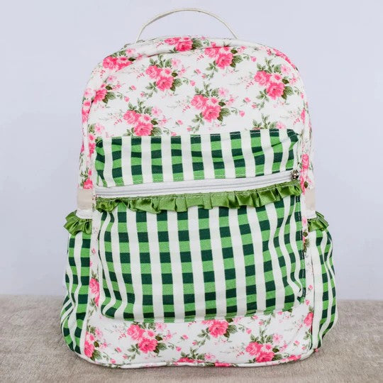 Pre-order BA0218 girls floral Backpack 17 * 13.2 * 5 inches