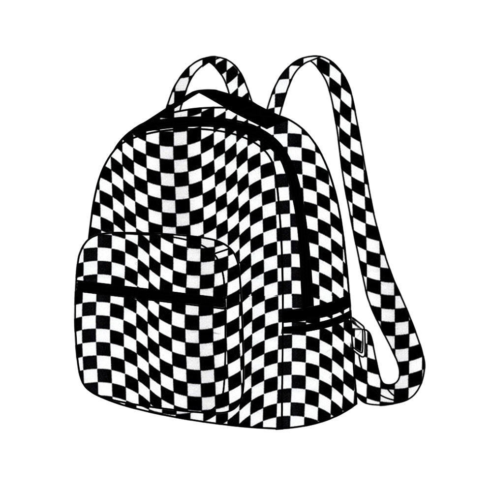 Pre-order BA0246 black checked Backpack 17 * 13.2 * 5 inches