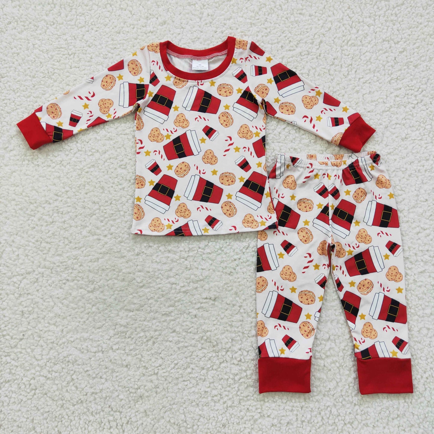 5.5 BLP0242 Girls Christmas cup Pajamas Long Sleeves Joggers