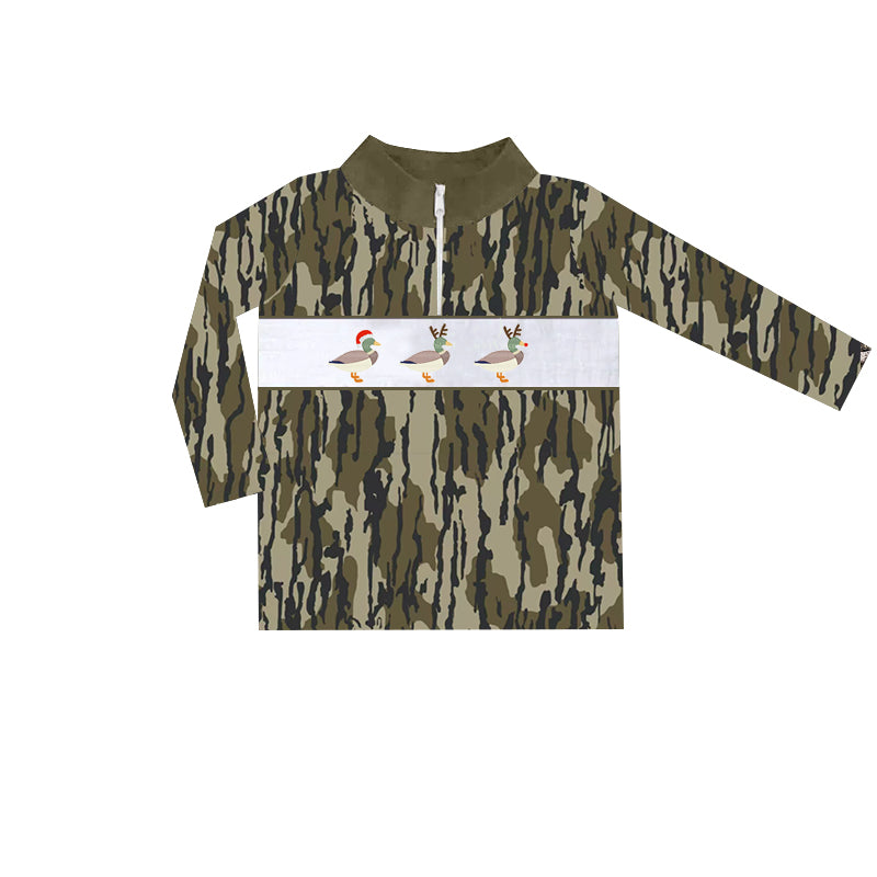 Pre-order BT0901 long sleeve camo duck pullover embroidery