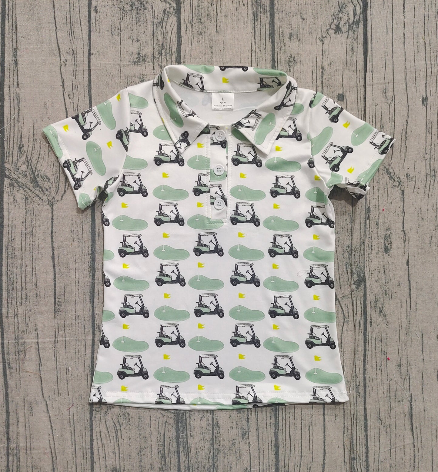 Pre-order BT1585 baby boys golf short sleeve button shirt top