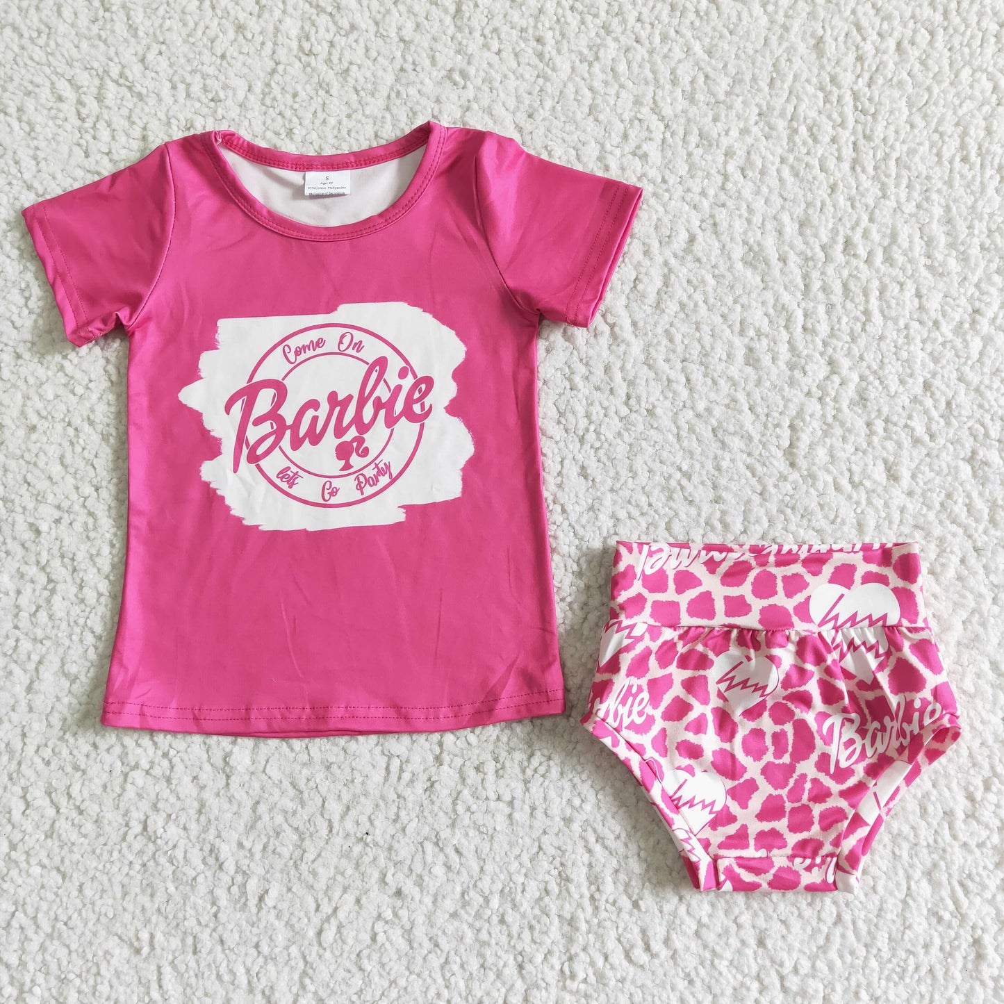 GBO0030 Girls Pink Leopard Bummies