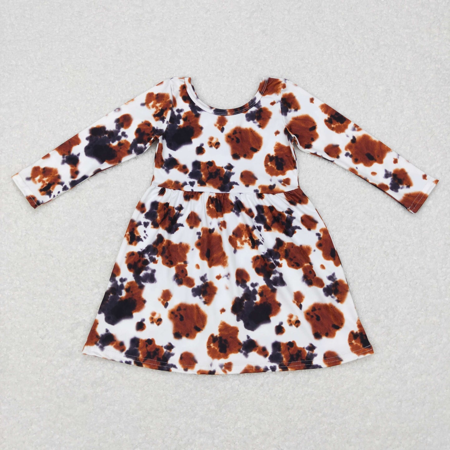 5.5 GLD0226 Girls Dress Long Sleeves Brown