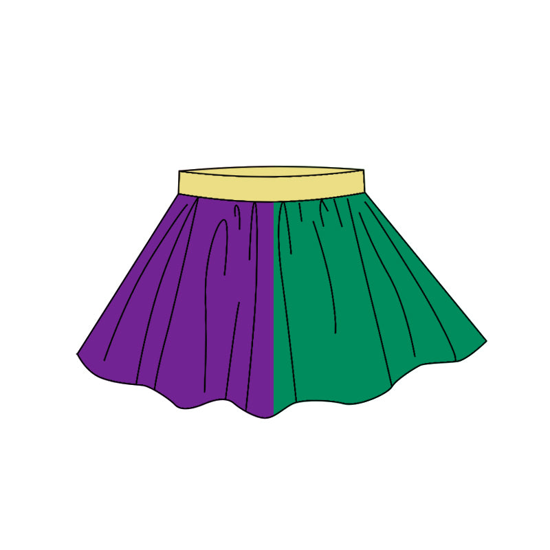 10.13 Pre-order GLK0148 Girls Mardi Gras Skirt