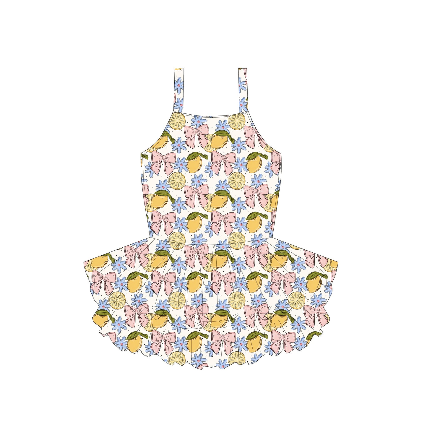 12.3 Pre-order GSD3368 Baby girls lemon bow dress