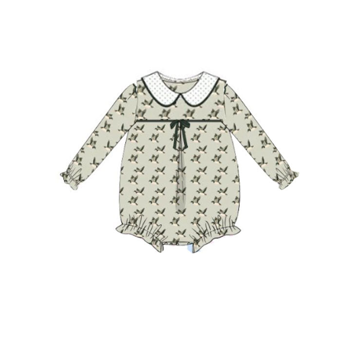 10.1 Pre-order LR2746 baby girls duck long sleeve romper