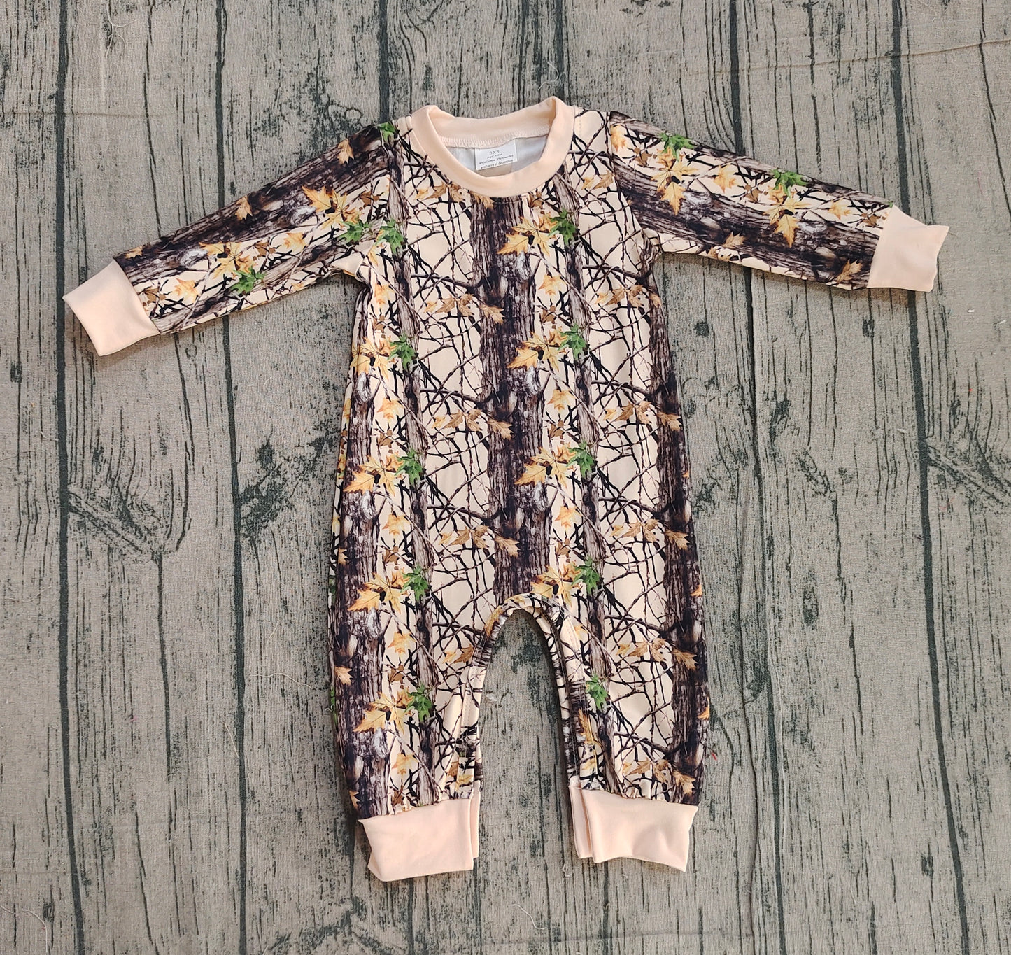 Pre-order LR2864 baby boys leaves long sleeves romper