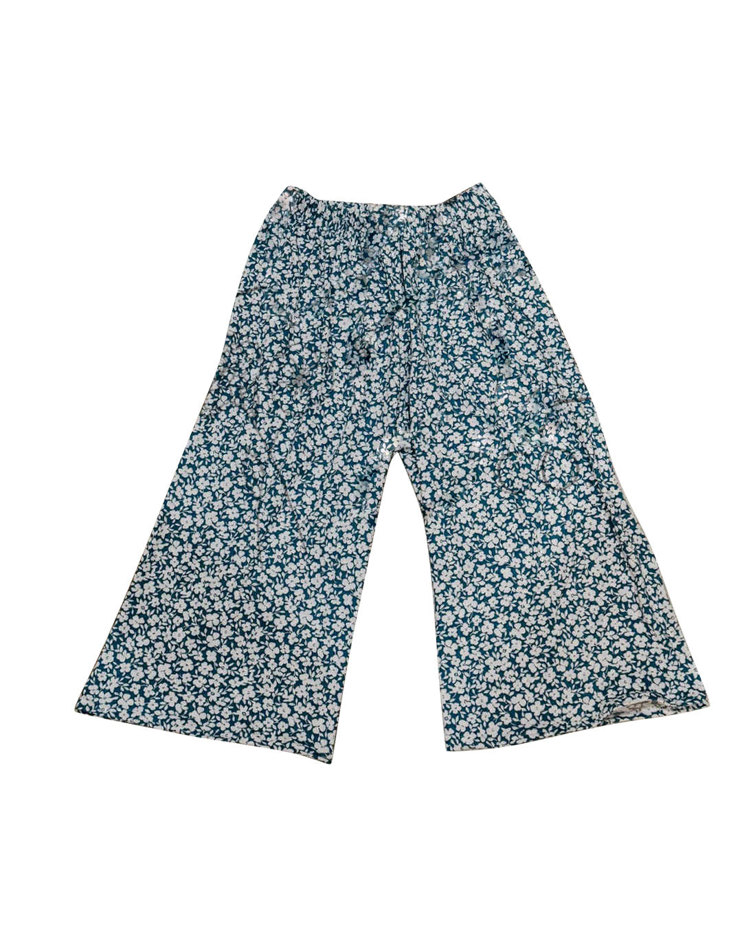 10.14 Pre-order P0910 baby girls blue flower long pant
