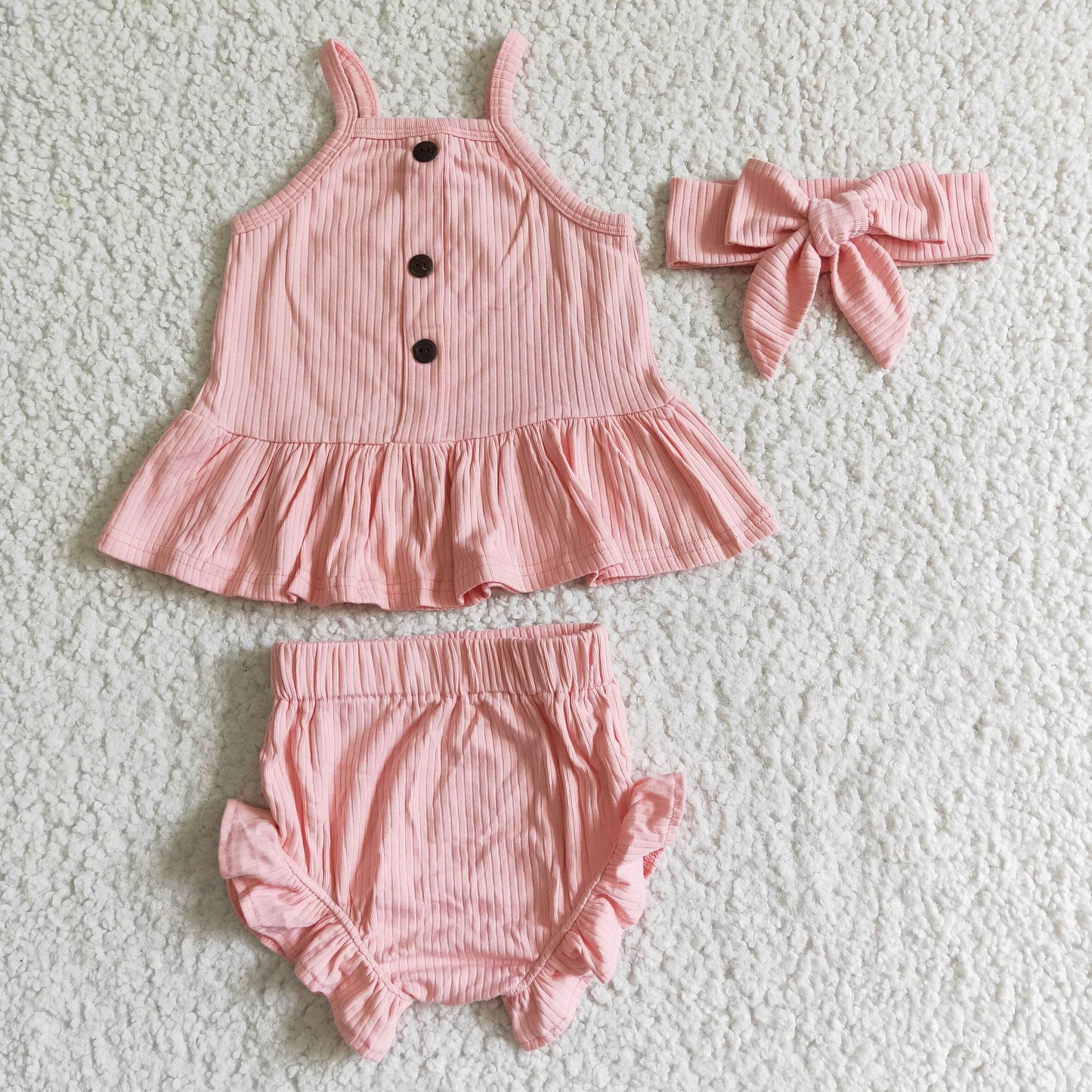 Girls Hot Pink Bummies set