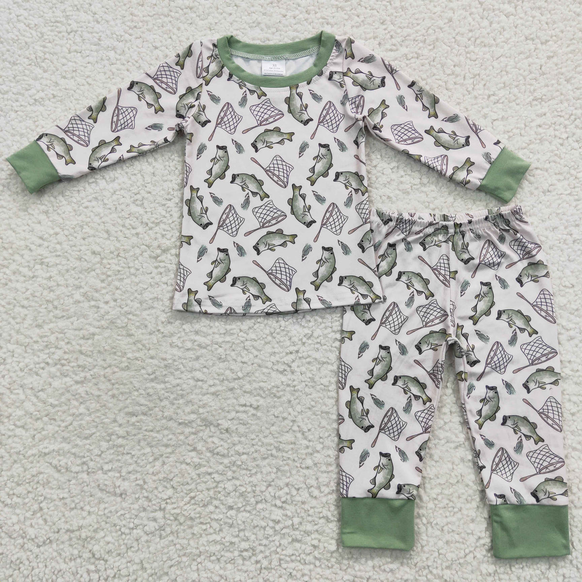 Boys Fishing Green Pajamas ZHOHAO03