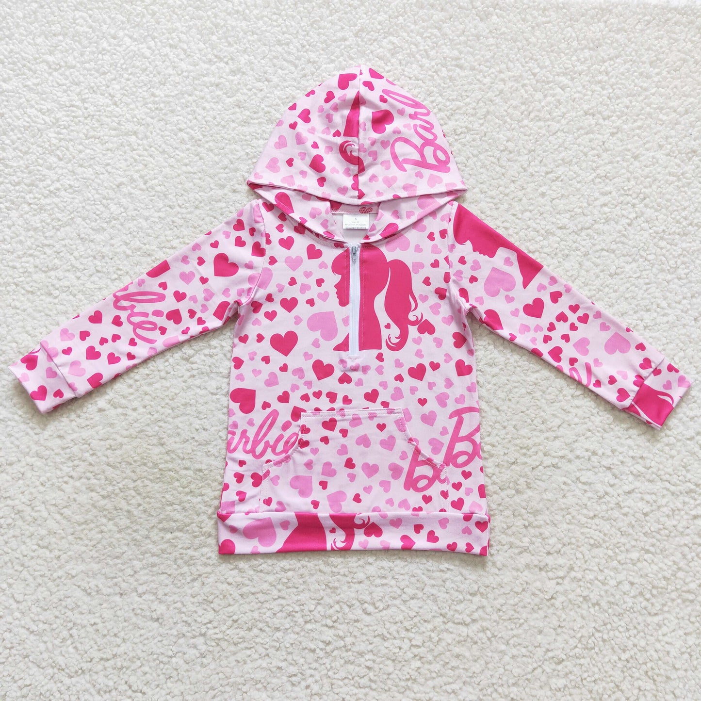 Girls Barbie Long Sleeves Hoodies