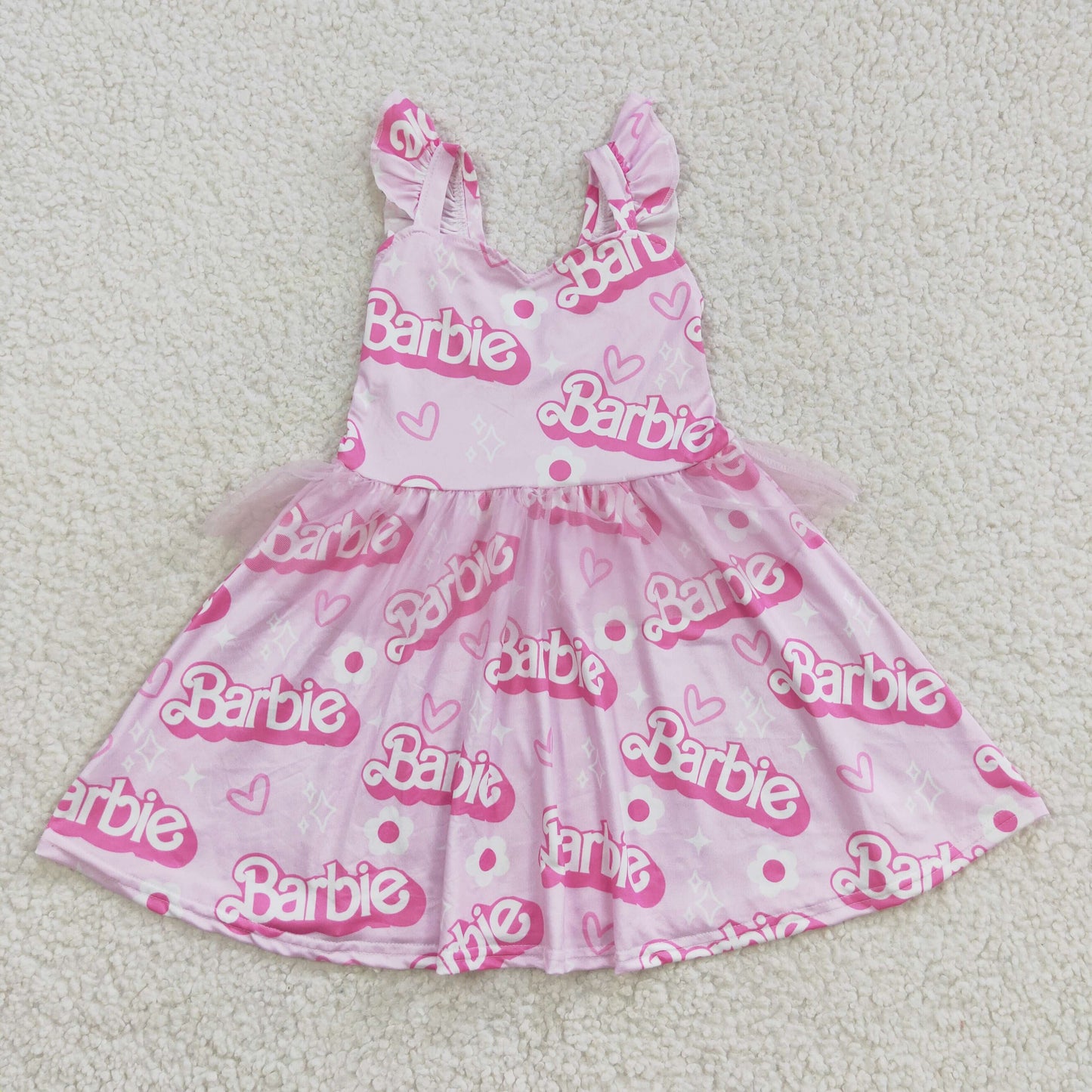 Girls Pink Barbie Dress