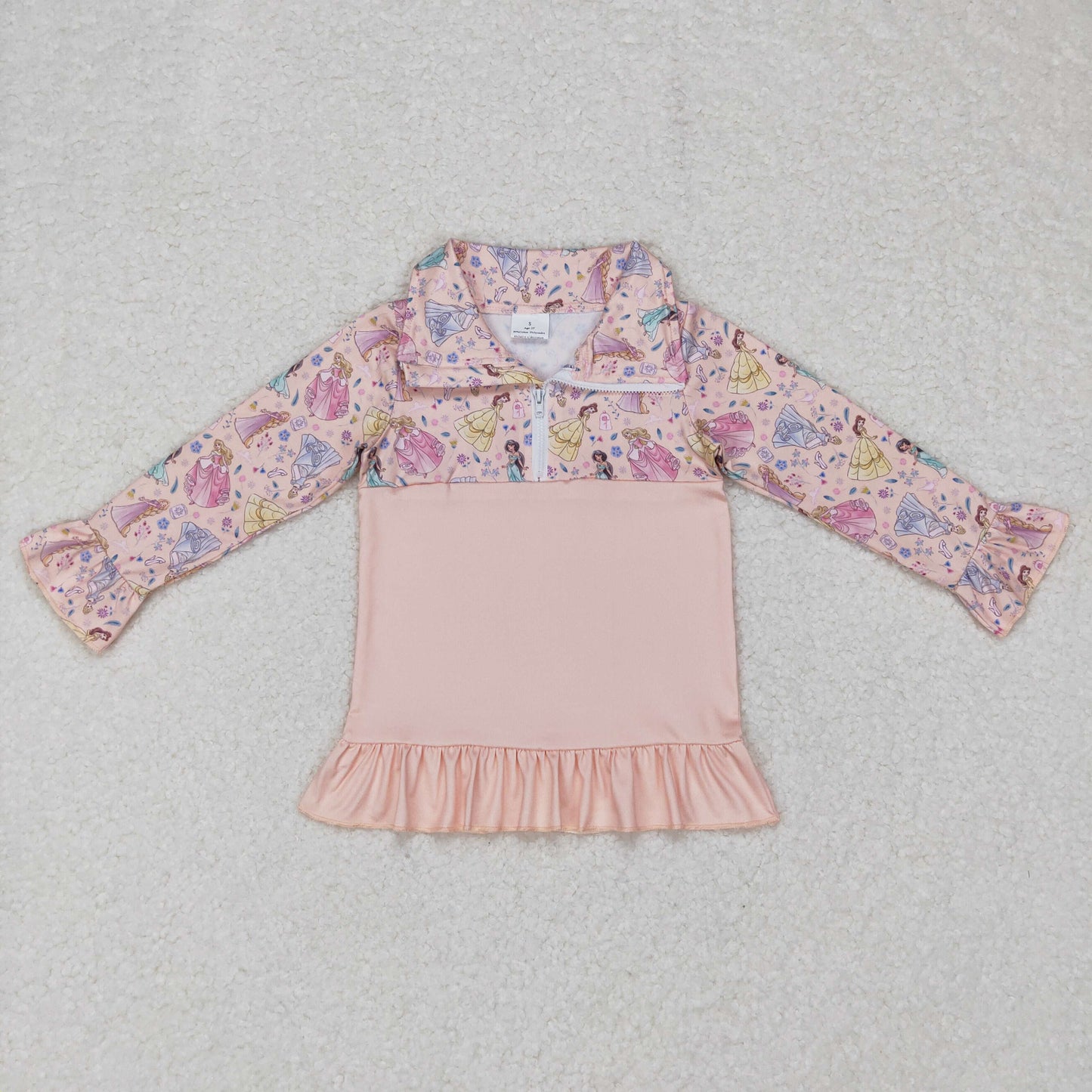 Girls Princess Long Sleeves Zip Pullover
