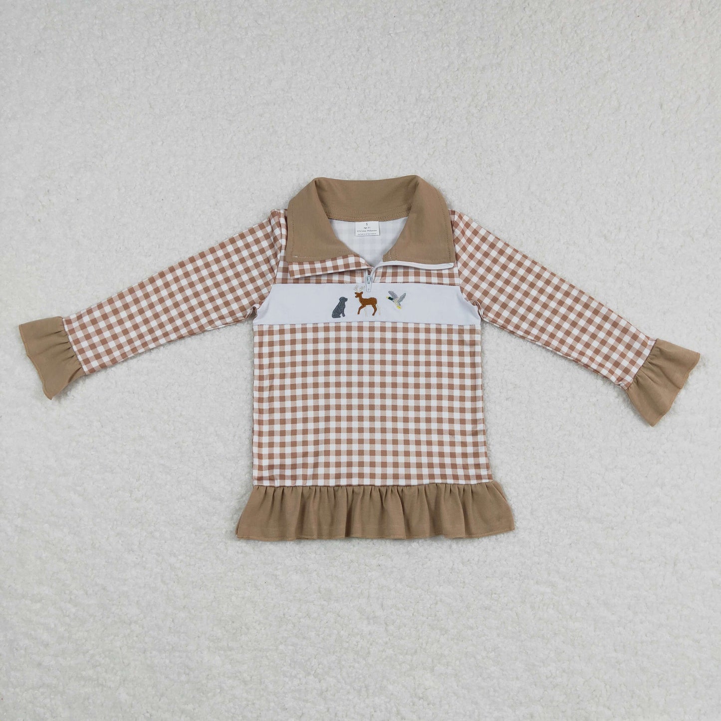 Girls Hunting Pullover Embroidery
