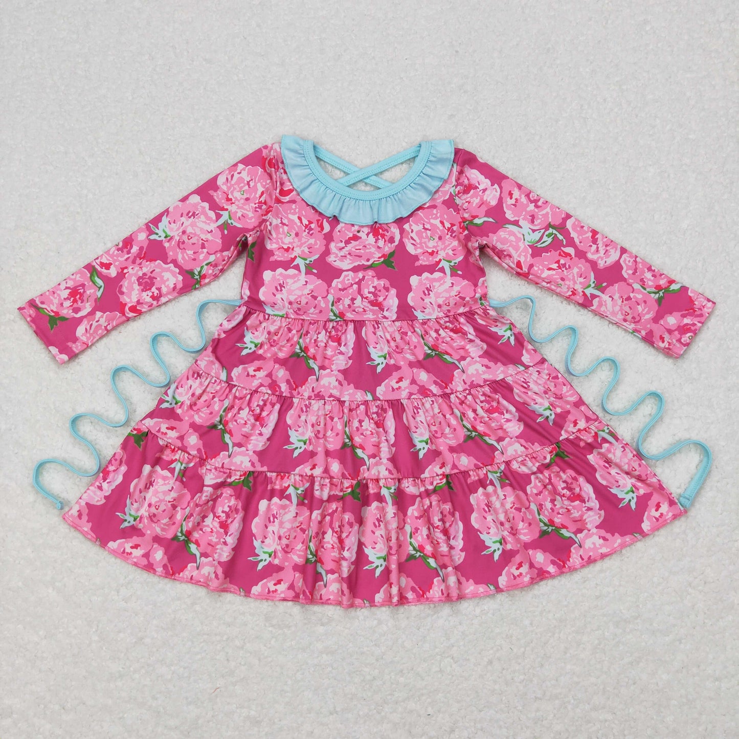 Girls Pink Floral Dress