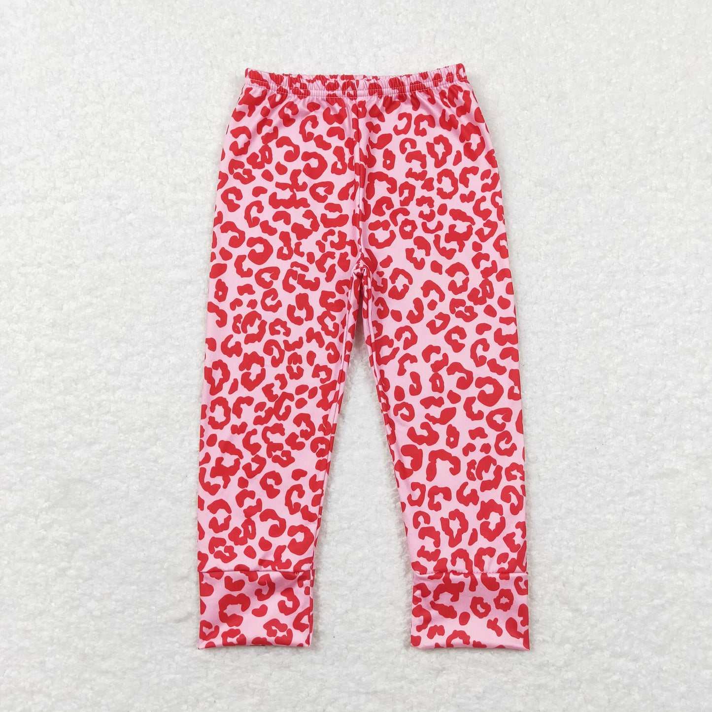 P0386 Girls Pink Leopard Joggers Pants