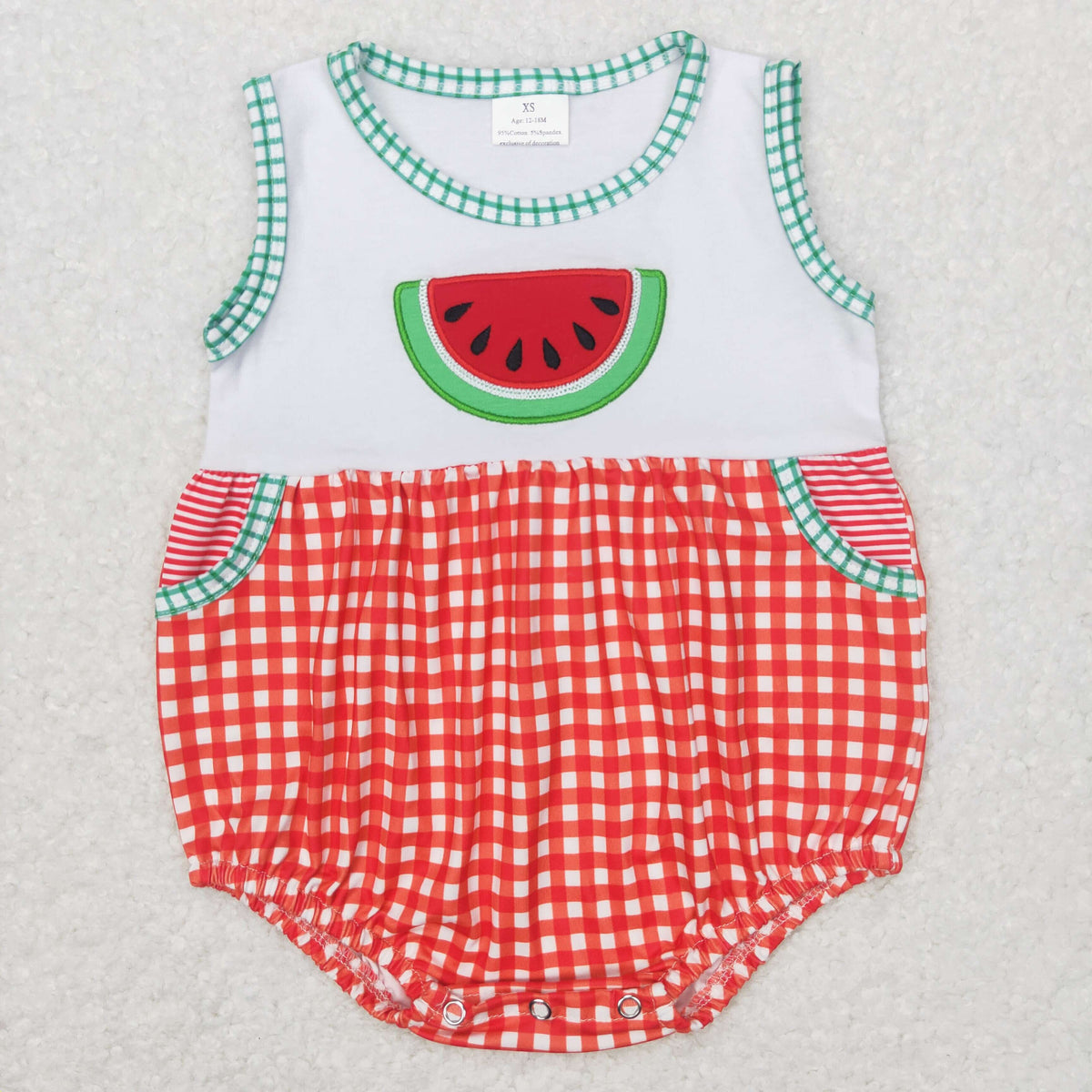 Baby Boys Watermelon Rompers Embroidery ZHOHAO03