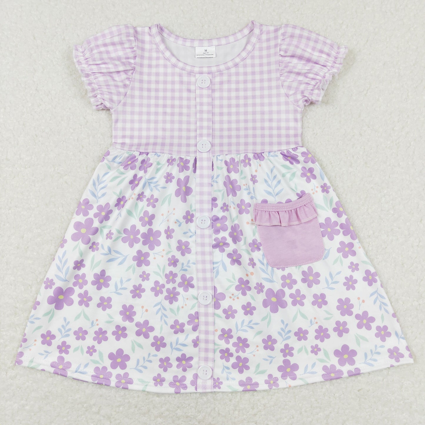 Girls Purple Floral Dress