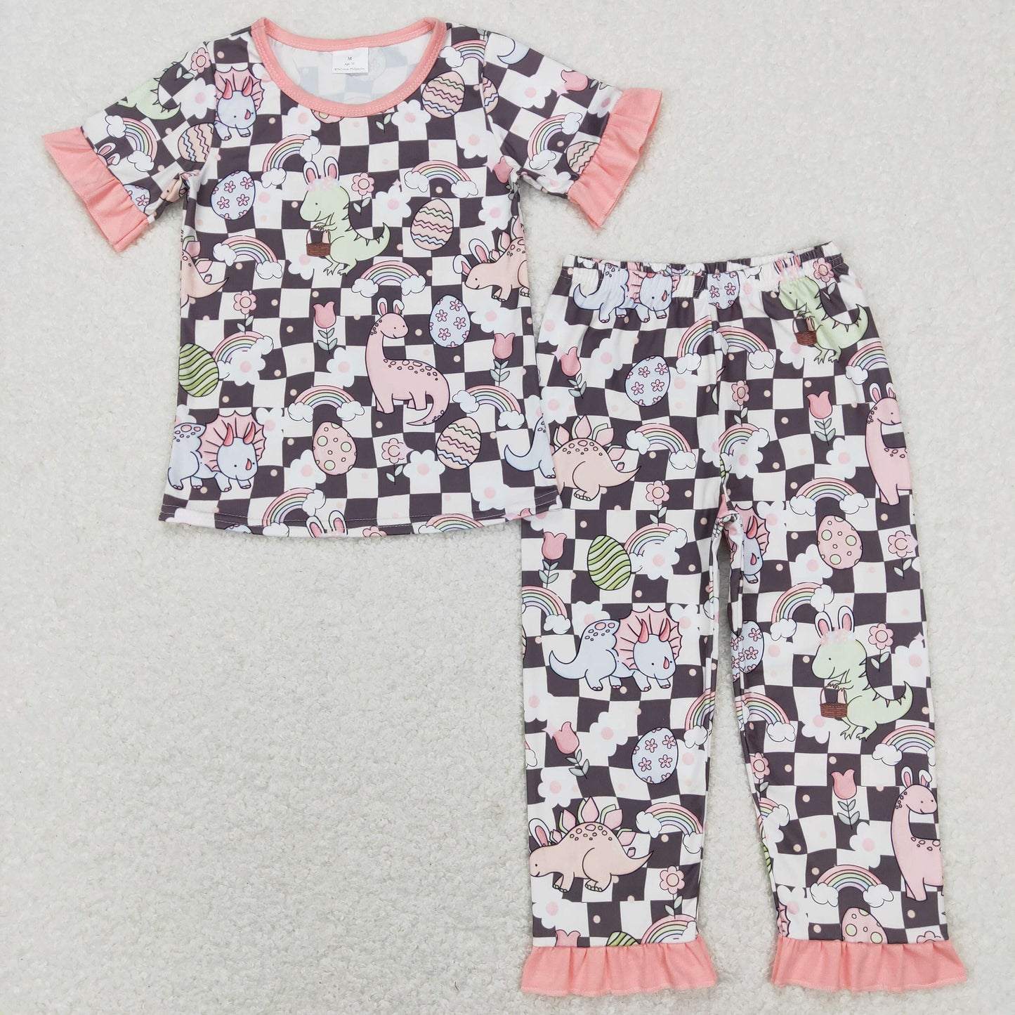 GSPO1203 Girls Easter Dinosaur Pajamas