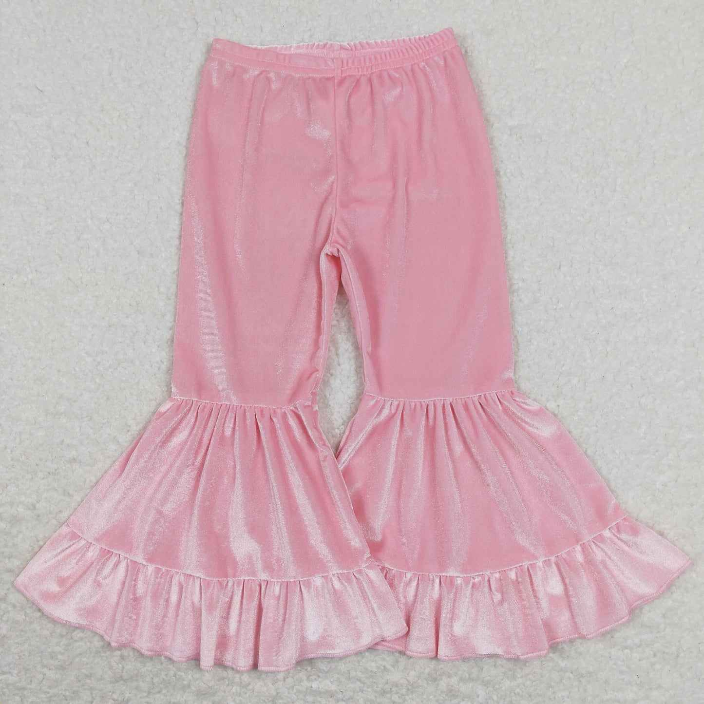 P0416 Girls Pink Velvet Pants