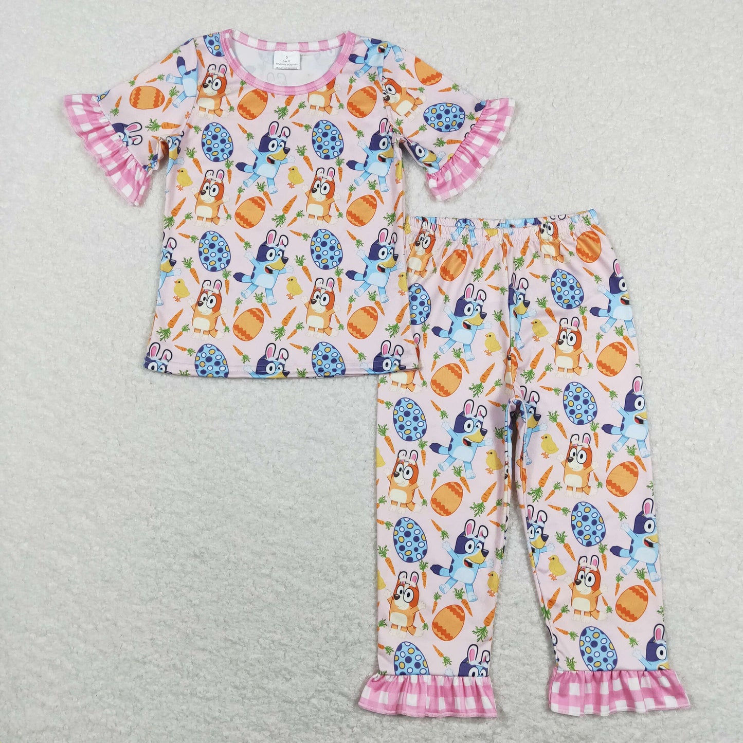 GSPO1253 Girls Easter Dog Pajamas