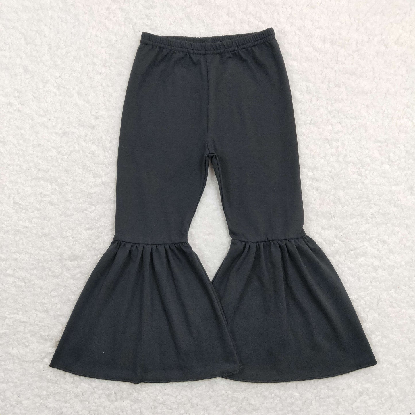 P0422 Girls Black Bell Bottom Pants