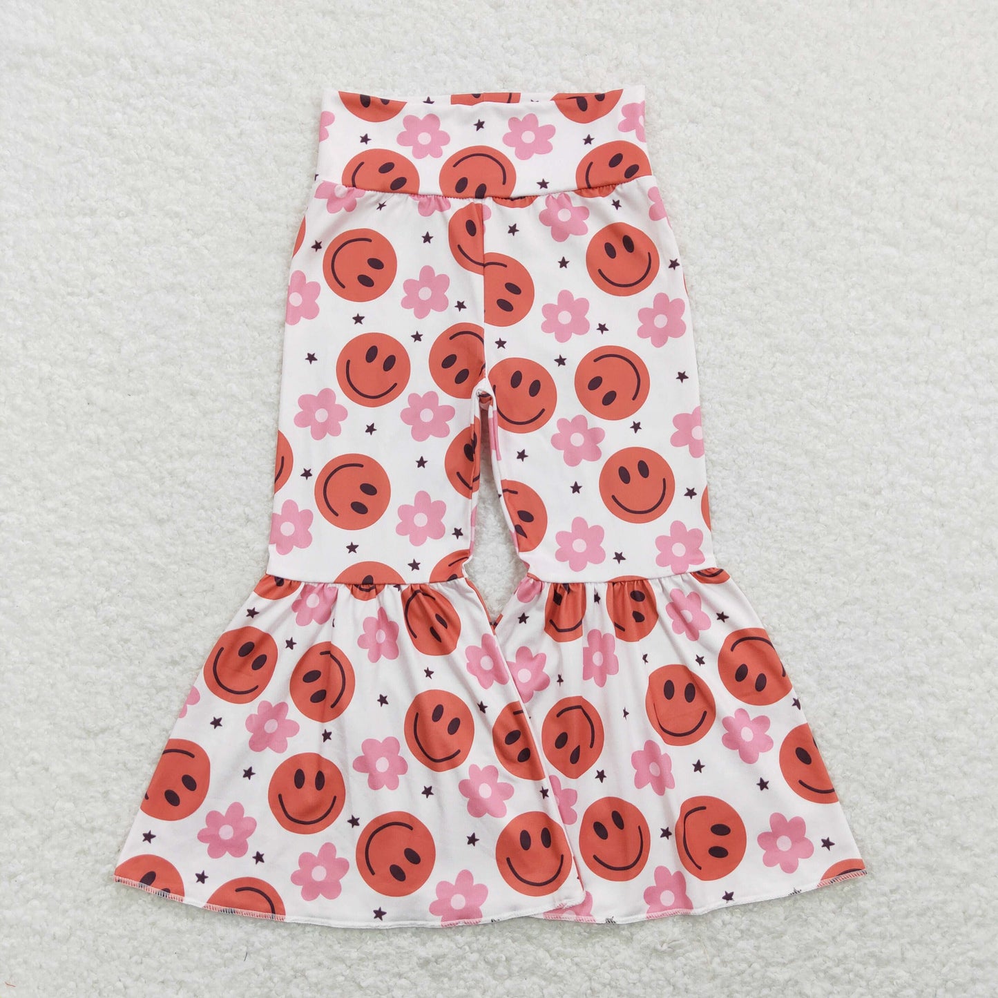 P0363 Girls Floral Bell Bottom Pants