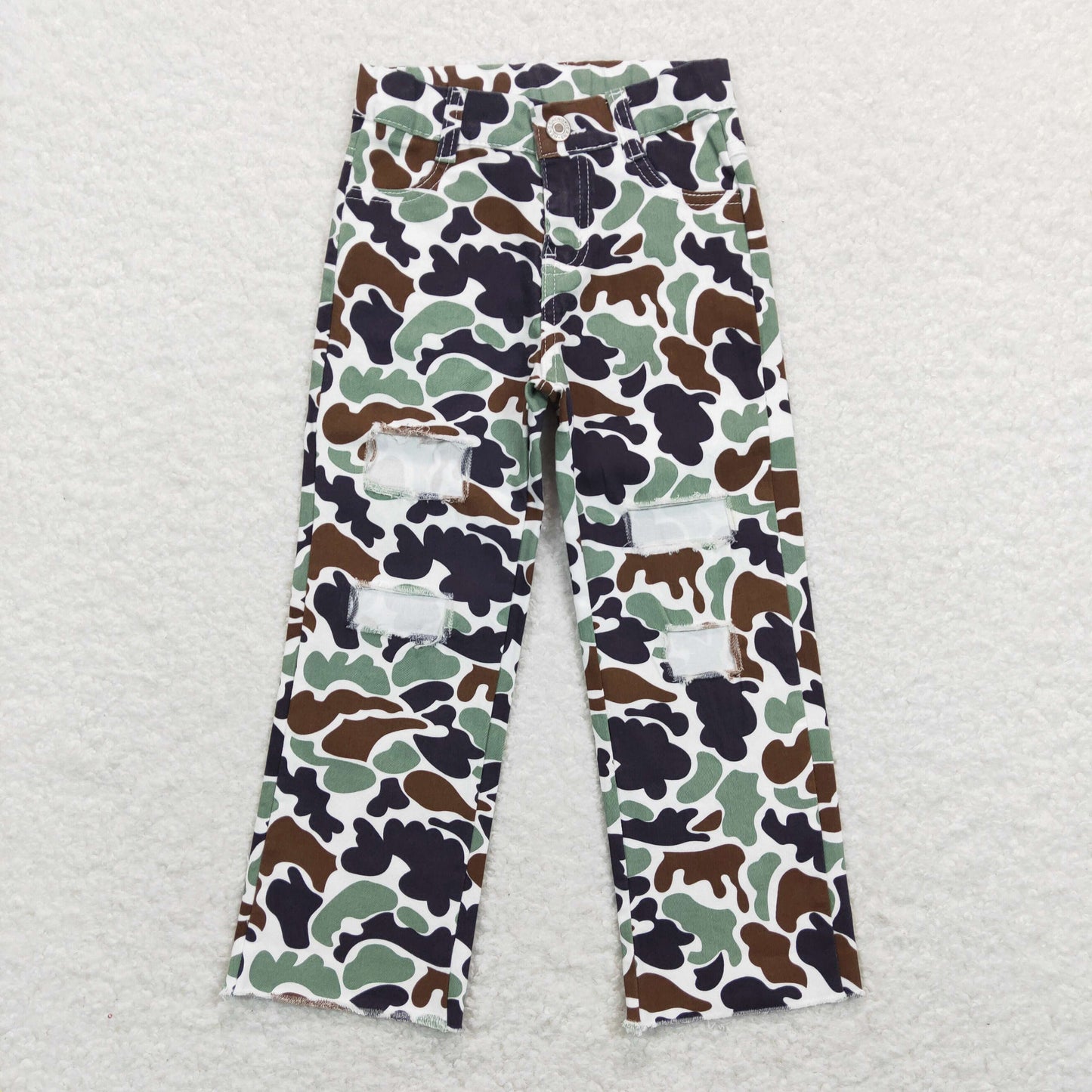 P0413 Boys Camo Jeans