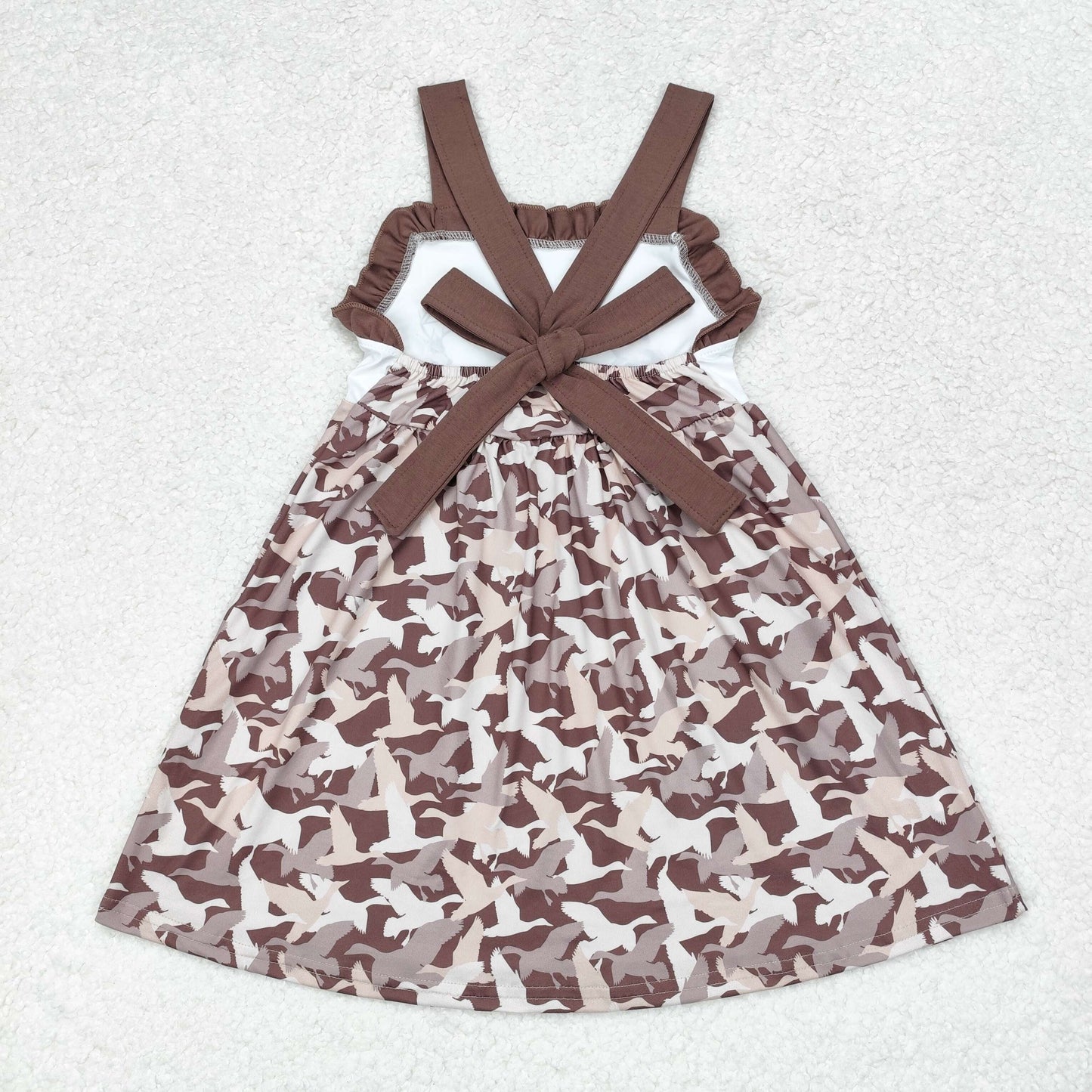 GSD1272 Straps duck pheasant deer camo kids girls dresses