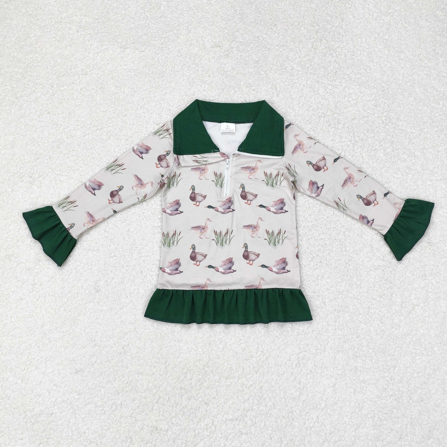 GT0605 baby girls green duck Pullover