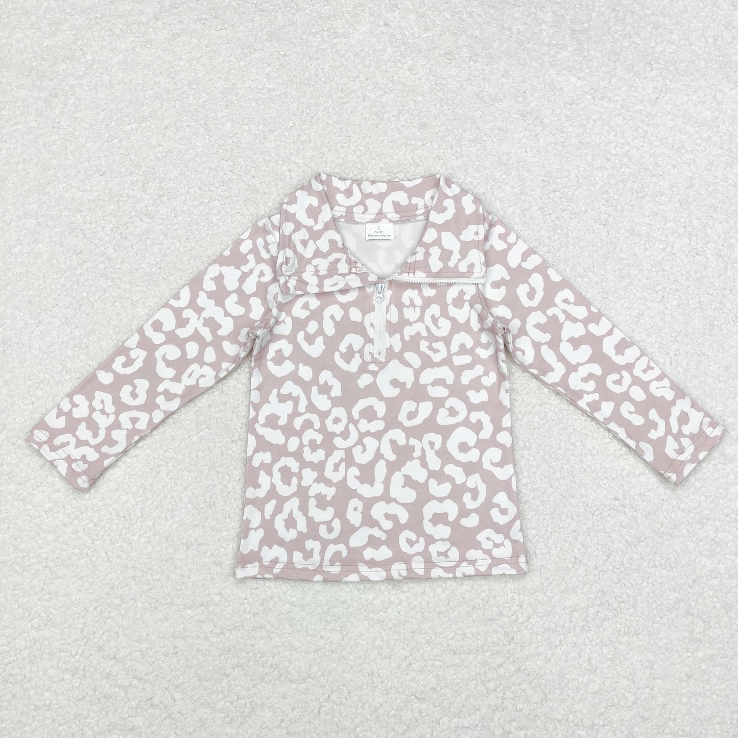 GT0720 baby girls leopard Pullover